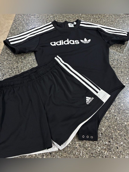 adidas Tops - Womens ADIDAS Bodysuit & Athletic Shorts, sz Medium